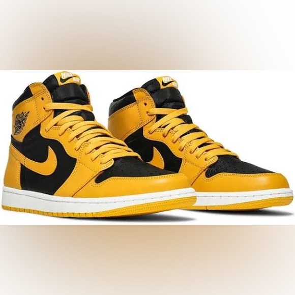 Air Jordan 1 Retro High OG Pollen/White/Black Sneakers 555088-701, Mens 10.5,NIB - Picture 1 of 13